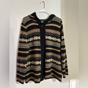 Women’s sweater long sleeve with hood, size XL